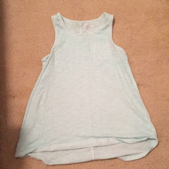 Blue tank top with pocket - Picture 1 of 2
